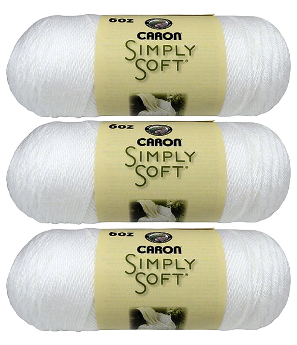 Caron Bulk Buy: Caron Simply Soft Yarn Solids (3-Pack) White #H97003-9701 #H97003-9701-white, #H9700