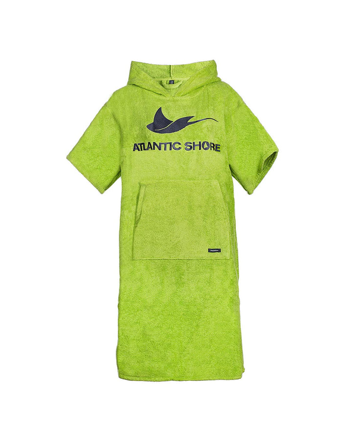 ATLANTIC SHORE | Surf Poncho | Badeponcho mit Kapuze aus 100% Baumwolle | Unisex | Basic für Erwachs