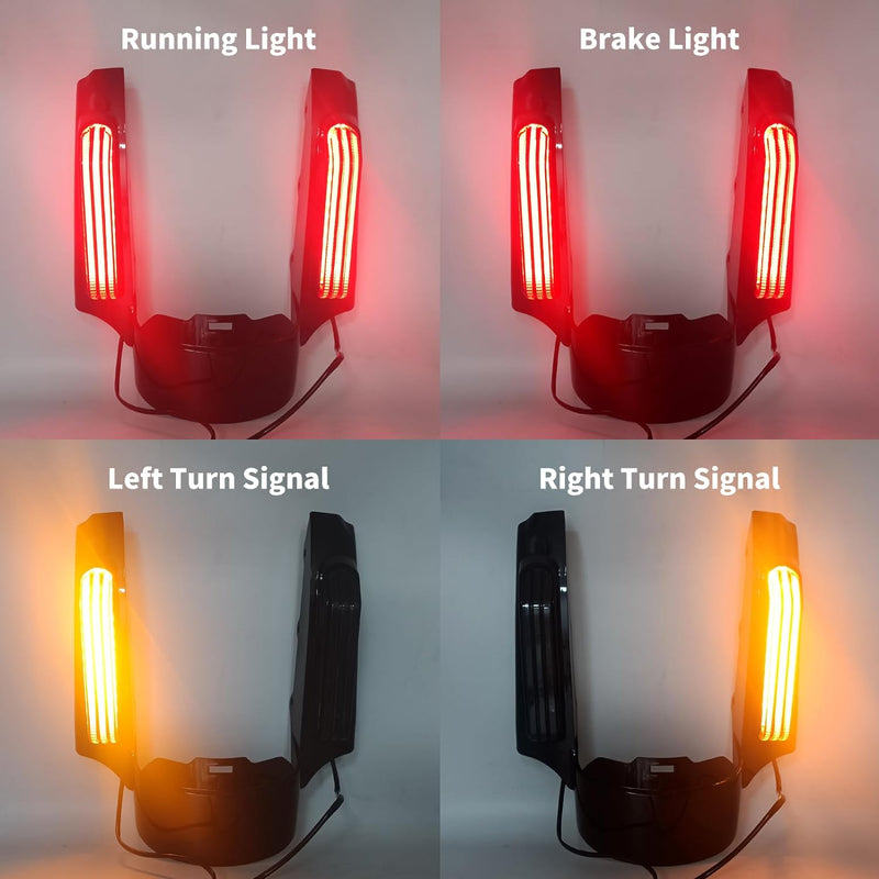 HDBUBALUS Motorrad-Heckfenderblende, LED-Licht, passend für Harley Touring Road Glide Street Glide E