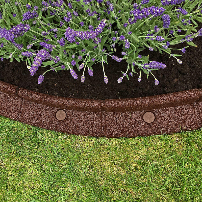 EcoShape FlexiBorder - das Flexible Rasenkantensystem (2 x 1 Meter, Braun)