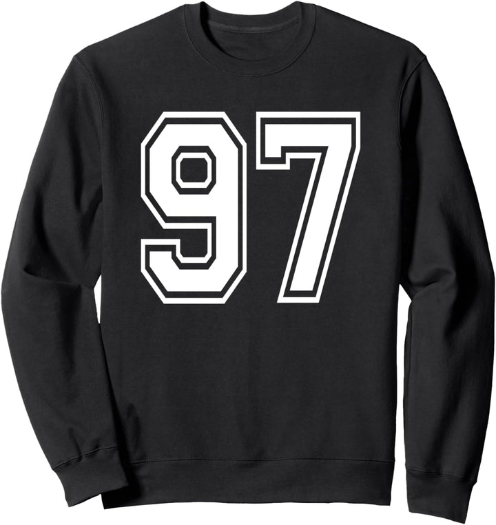 Number 97 Numbered Uniform Sports Jersey Team 97th Birthday Sweatshirt
