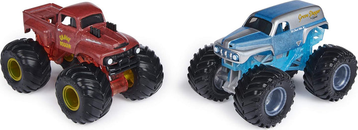 Monster Jam Official Grave Digger vs. Grave Digger (1982 Retro) Farbwechselnde Die-Cast Monster Truc