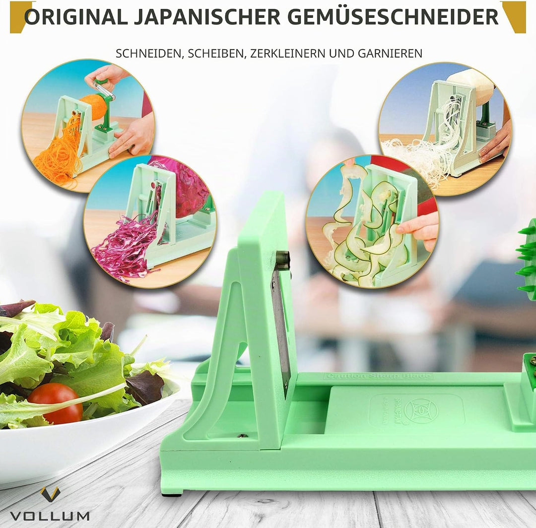 Vollum Japanischer Spiralschneider mit 1 geraden Klinge und 3 gezackten Klingen