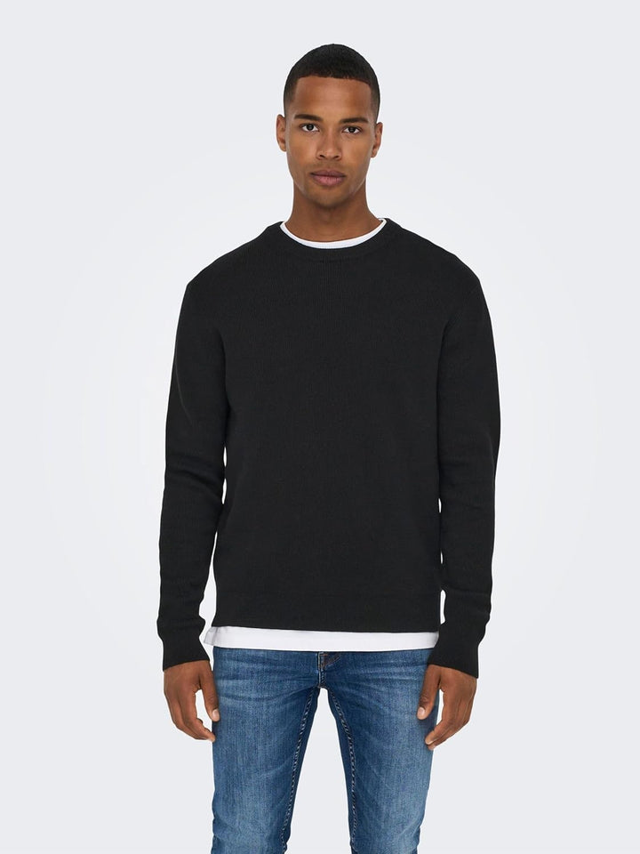 ONLY &amp; SONS Male Strickpullover ONSPHIL Pullover M Schwarz, M Schwarz
