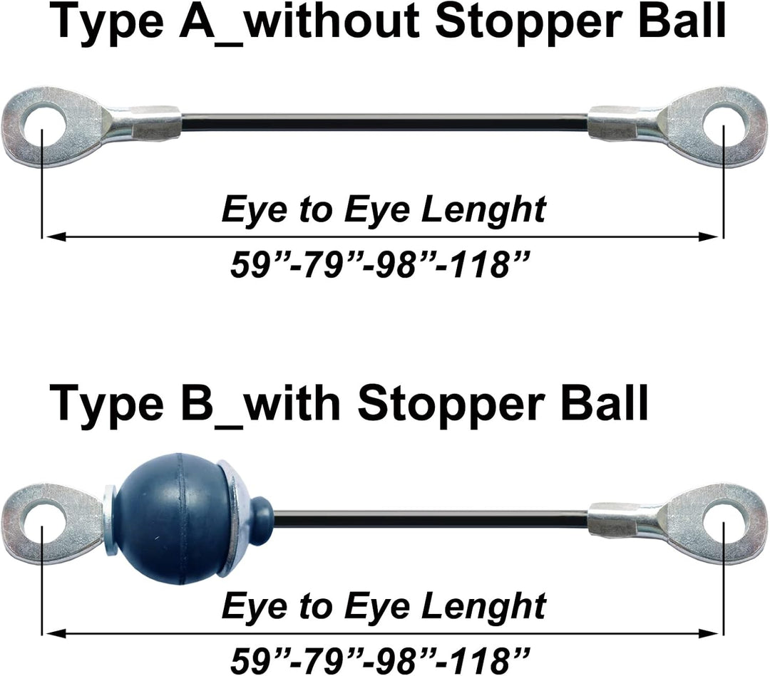 Ersatzkabel für Fitness-Studio B-Kabel + Ball 2M/(79in）, B-Kabel + Ball 2M/(79in）