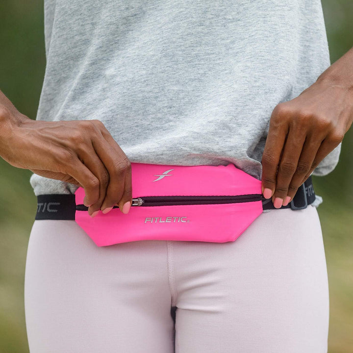 Fitletic Mini Sport Belt – Gürtel für Running Stretch Schwarz / Rot, Schwarz / Rot
