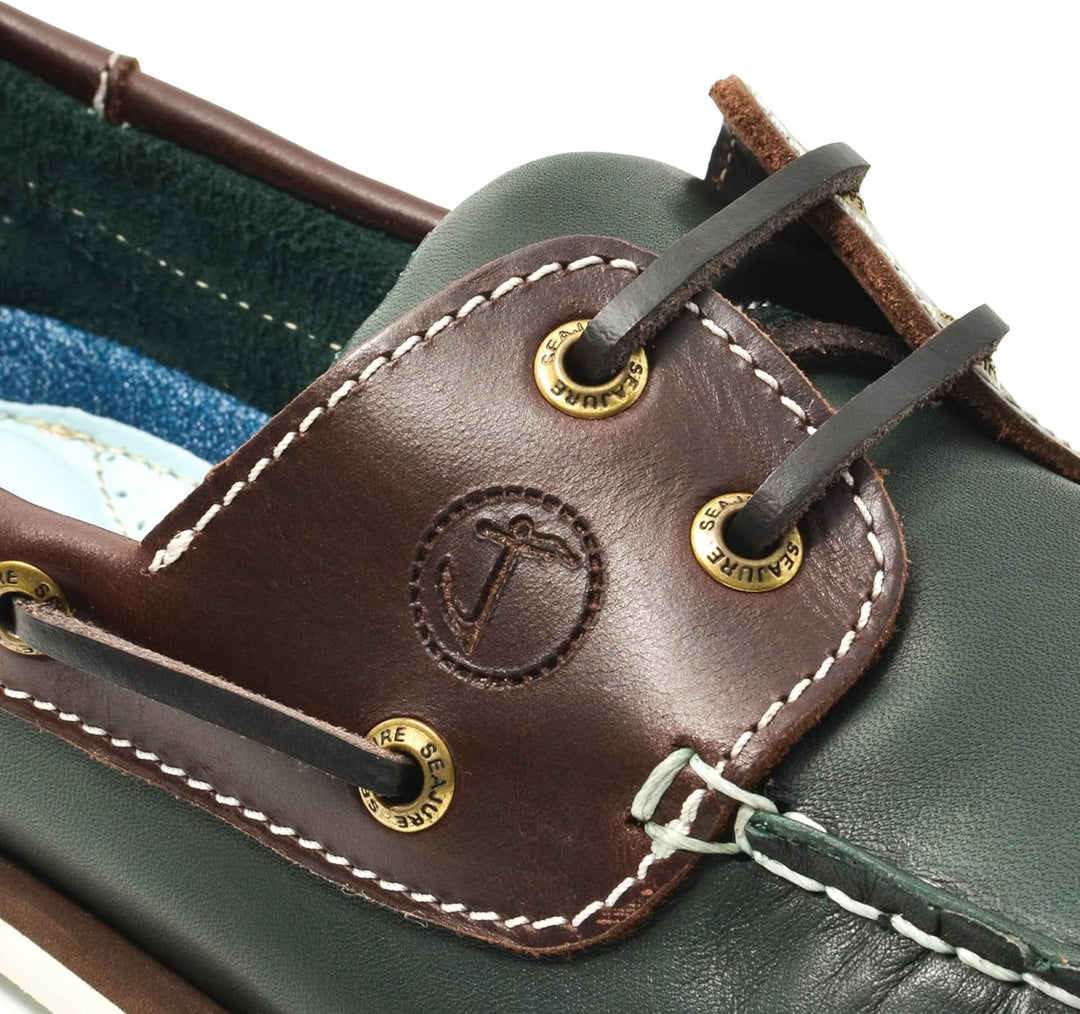 Seajure Herren Bootsschuhe Guayedra Grün und Braun Leder 44 EU Grün, 44 EU Grün
