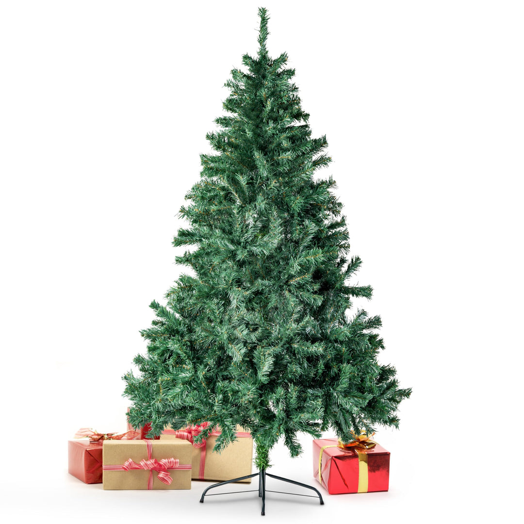 Künstlicher Weihnachtsbaum Tannenbaum 30,60,90,120, 150, 180,210 240cm Christbaum Baum GRÜN Weiss Sc