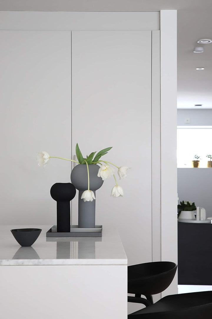 Cooee Design Pillar Vase, Keramik, Grau, 17 cm 32cm Grau, 32cm Grau