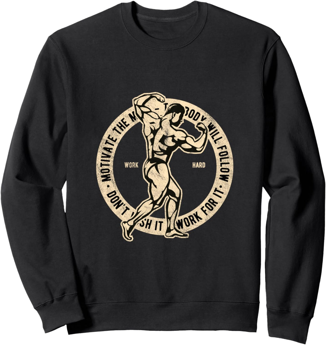 Bodybuilder Old School Vintage 80er Kraftsport Bodybuilding Sweatshirt