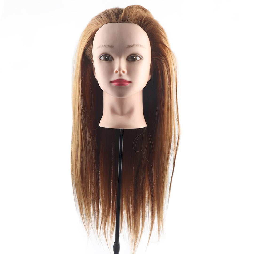Hairart Seidiges Echthaar-Puppe, 28 X 19 X 16 Cm, Make-up-Schaufensterpuppe, Friseur-Training, Kosme