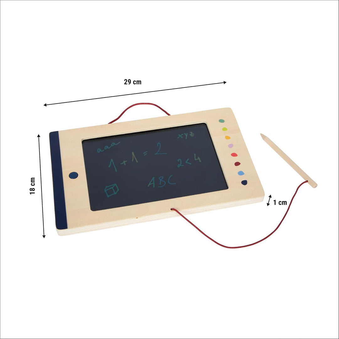 small Foot LCD Schreib- und Maltafel „Educate“, elektronische Schreibtafel mit Farbdisplay, für Kind