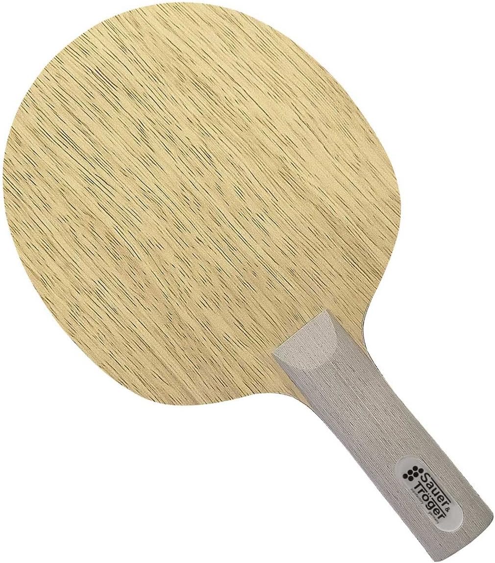 Tischtennis Holz Black & White | Allround Plus | Sauer & Tröger | Griff: Gerade, Konkav, Gerade