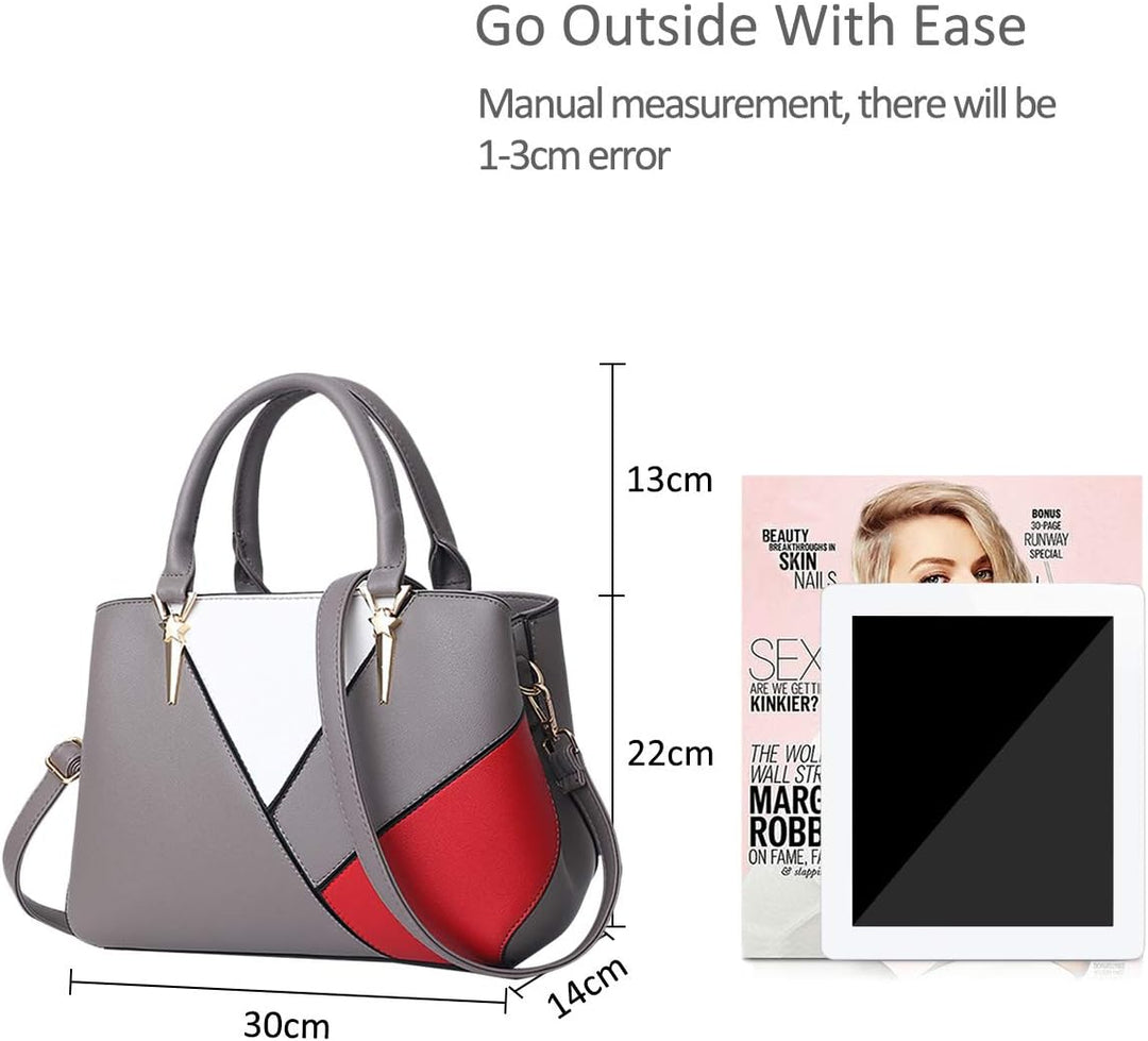 NICOLE & DORIS Handtaschen für Damen taschen Leder Damen Handtasche die neuesten Trends Spleiss Farb