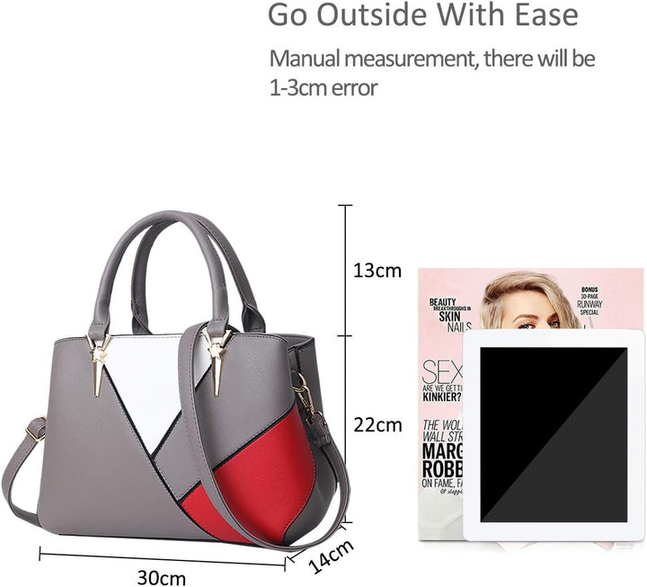 NICOLE & DORIS Handtaschen für Damen taschen Leder Damen Handtasche die neuesten Trends Spleiss Farb