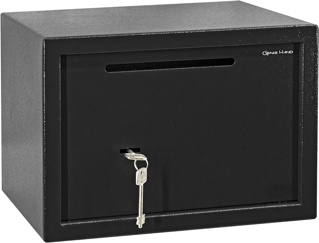 Genie Hand – Mechanische Tresorbox mit Einwurfschlitz – Doppelbartschloss (gross), L