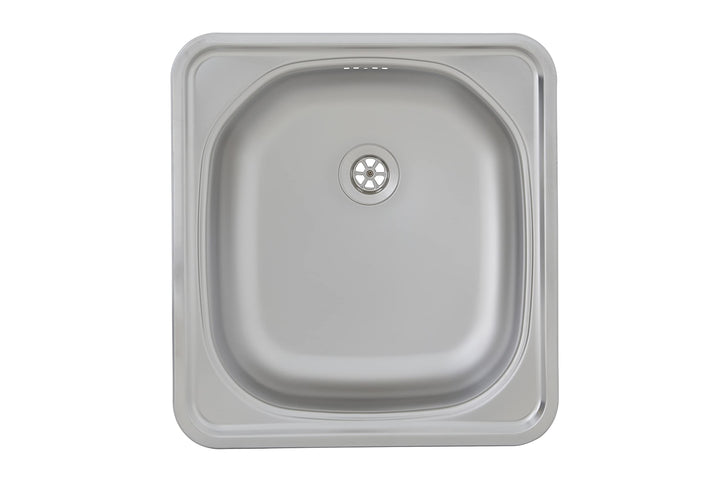 Edelstahl Einbauspüle Spülbecken Küchenspüle Spüle 465 x 435 mm Respekta Dallas 46,5 cm Edelstahl, 4