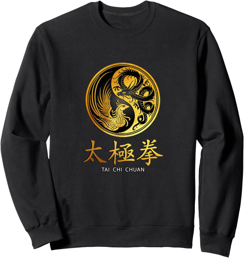 Yin Yang Tai Chi, Kranich und Drache Sweatshirt