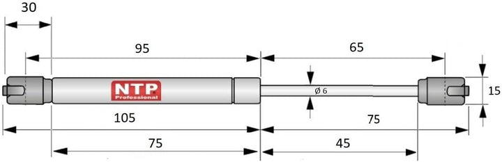 Dämpfer Gasdruckdämpfer Gasfeder Gasdruckfeder Kompressionsfeder Mini Kurz (4, 120N) 4 120N, 4 120N