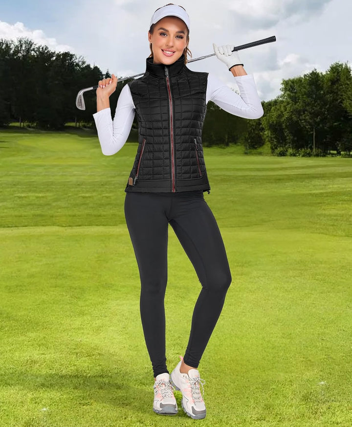 Little Donkey Andy Leichte Puffer Weste Damen Warme Ärmellose Outdoorjacke Wandern Reisen Laufen L