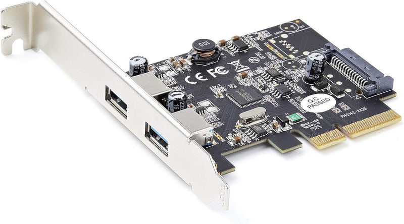 StarTech.com 2-Port USB PCIe Adapter - 10Gbit/s pro Port - USB 3.2 Gen 2 Typ-A PCI Express 3.0 x2 Ho