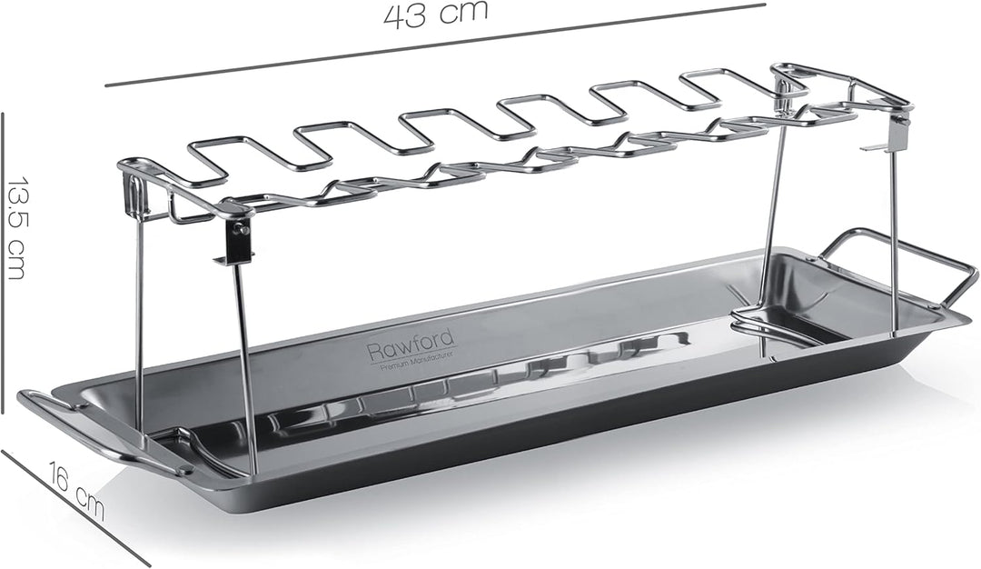 Hähnchenschenkel Halter | LFGB-geprüft (TÜV) | Edelstahl Grill & Backofen Chicken Rack | Spülmaschin