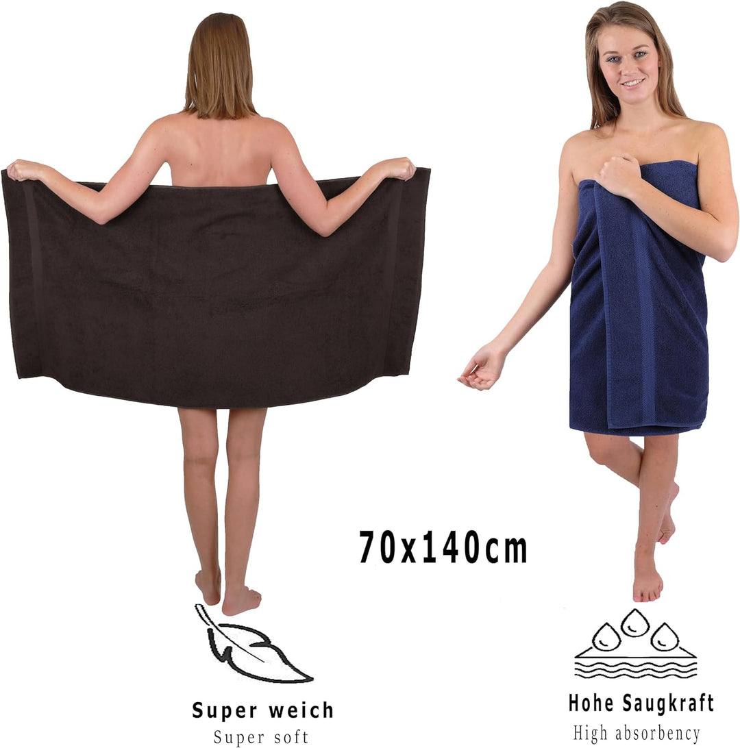 Betz 10-TLG. Handtuch-Set Premium 100% Baumwolle 2 Duschtücher 4 Handtücher 2 Gästetücher 2 Waschhan