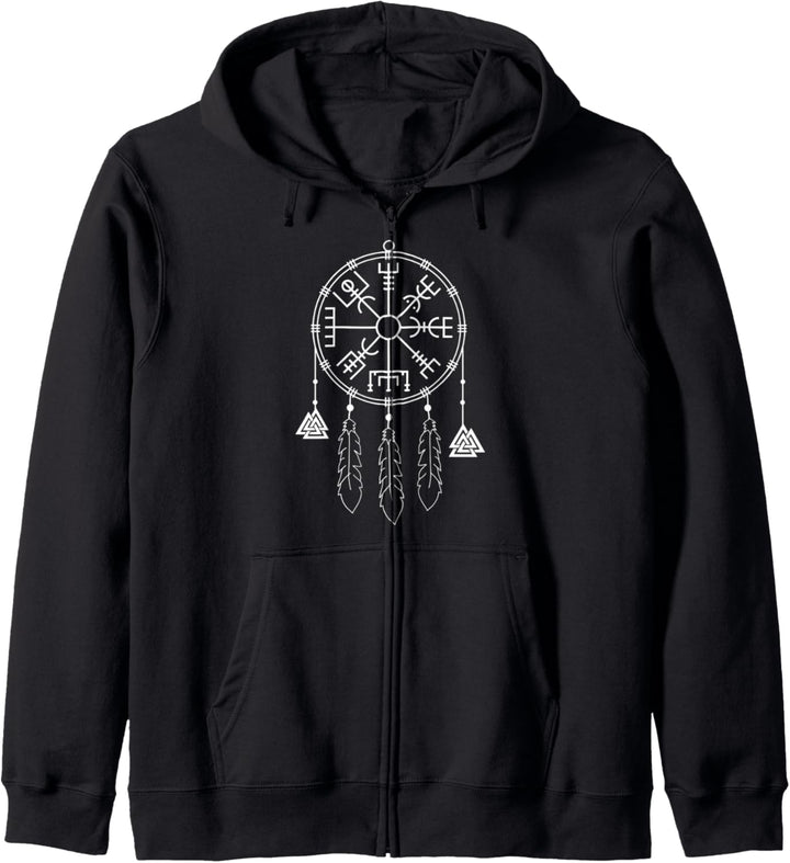 Wikinger Kompass Vegvisir - Keltischer Vegvísir Traumfänger Kapuzenjacke