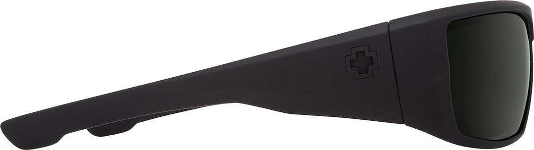 Spy Optic Dirk Polarized Wrap Sunglasses, Soft Matte Black/Happy Gray/Green Polar, 64 mm