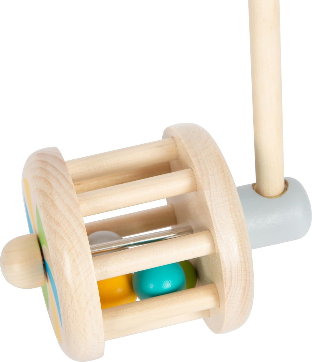 small foot Schiebespielzeug Rassel aus Holz, Laufbegleiter für kleine Kinder, ab 12 Monaten, 12341,