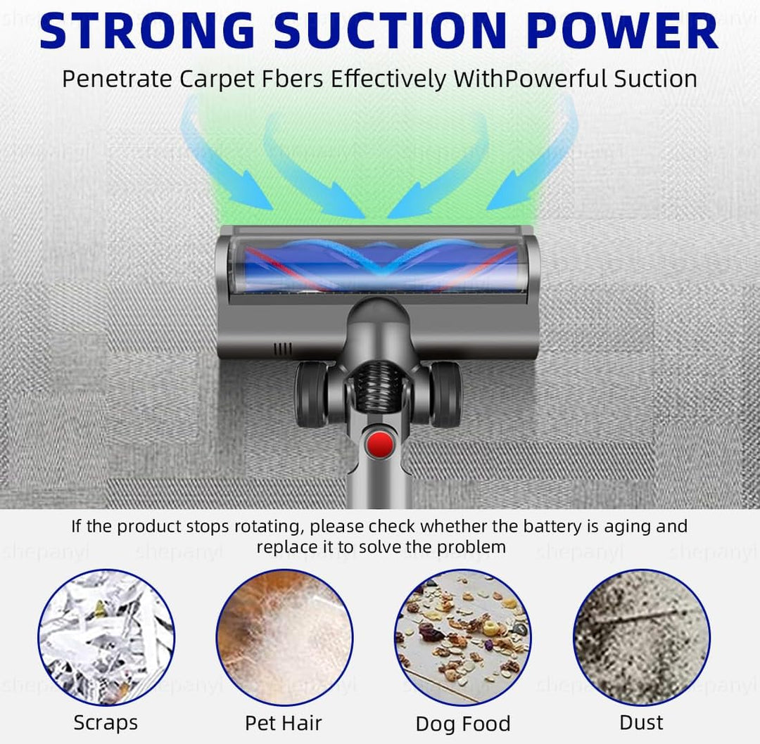 LED Light Bodenbürste Kompatibel für Dyson V6 DC58 DC59 DC62 DC72 DC74 SV04 SV06 SV09 Staubsauger,St