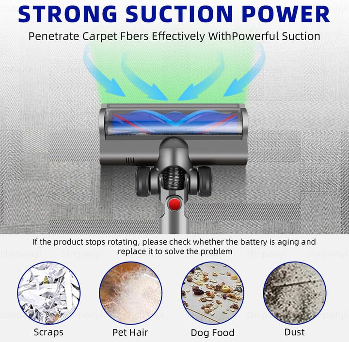 LED Light Bodenbürste Kompatibel für Dyson V6 DC58 DC59 DC62 DC72 DC74 SV04 SV06 SV09 Staubsauger,St