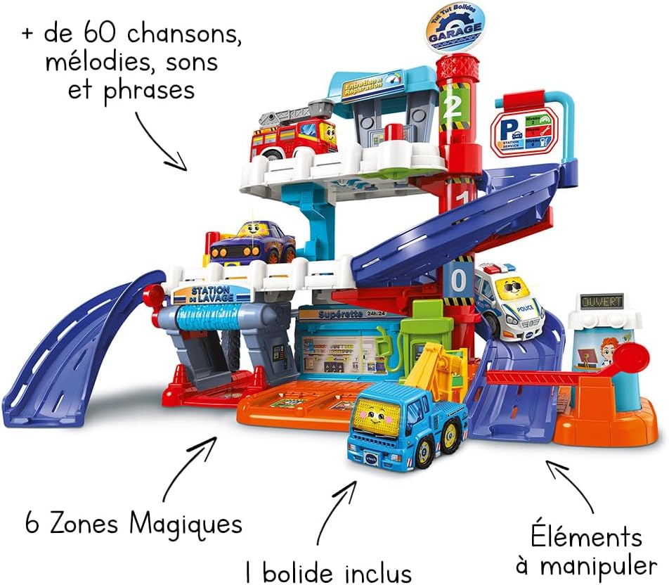 VTech - TUT TUT TUT Flitzer Auto Garage, 556605, Mehrfarbig,