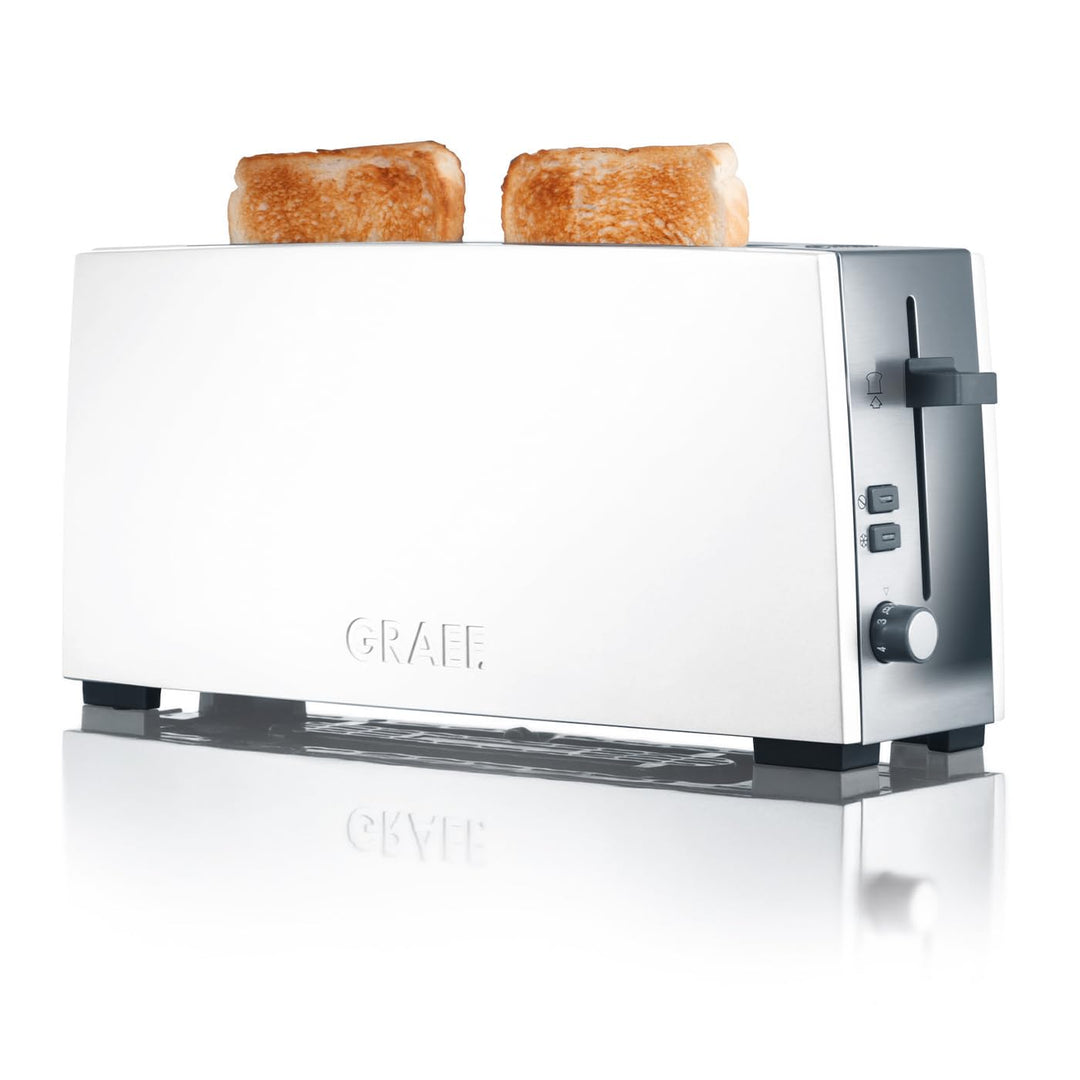 Graef Langschlitz-Toaster TO 91, Edelstahl, weiss Weiss Single, Weiss Single