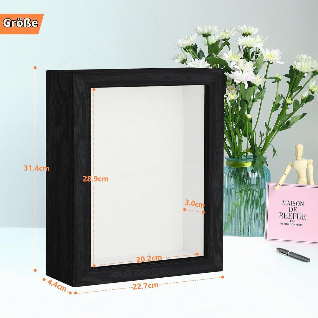 Anhow 2er 3D Bilderrahmen zum Befüllen, A4 3D Bilderrahmen Tiefer Objektrahmen 20 x 30 cm mit Transp