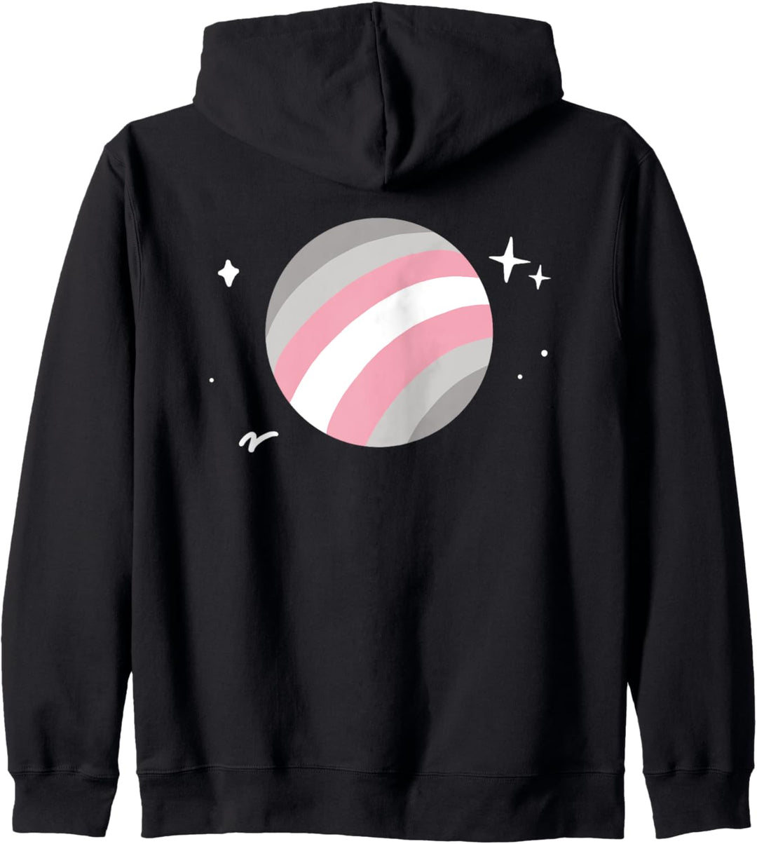 Demigirl Planet LGBTQIA Pride Flagge Weltraum Non-Binary Kapuzenjacke