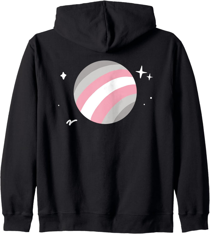 Demigirl Planet LGBTQIA Pride Flagge Weltraum Non-Binary Kapuzenjacke