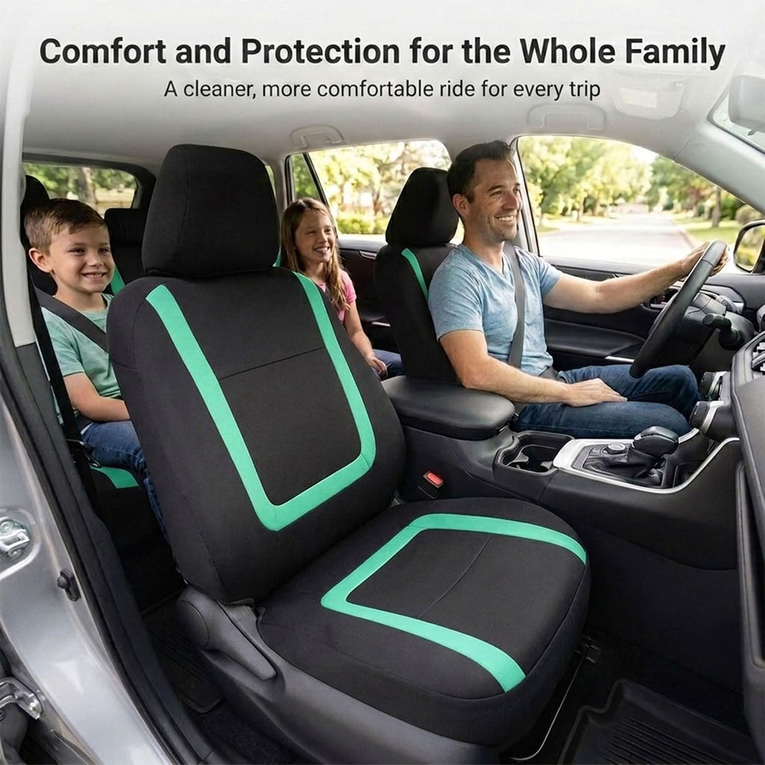 FH Group Autositzbezüge Mint Universal Fit Einzigartiges flaches Tuch für die meisten Autos, SUVs un