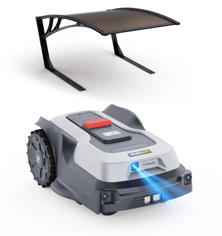 T600 Mähroboter mit Garage, Kabellose RTK + KI Gesteuerter Rasenmäher Roboter, Hinderniserkennung Me