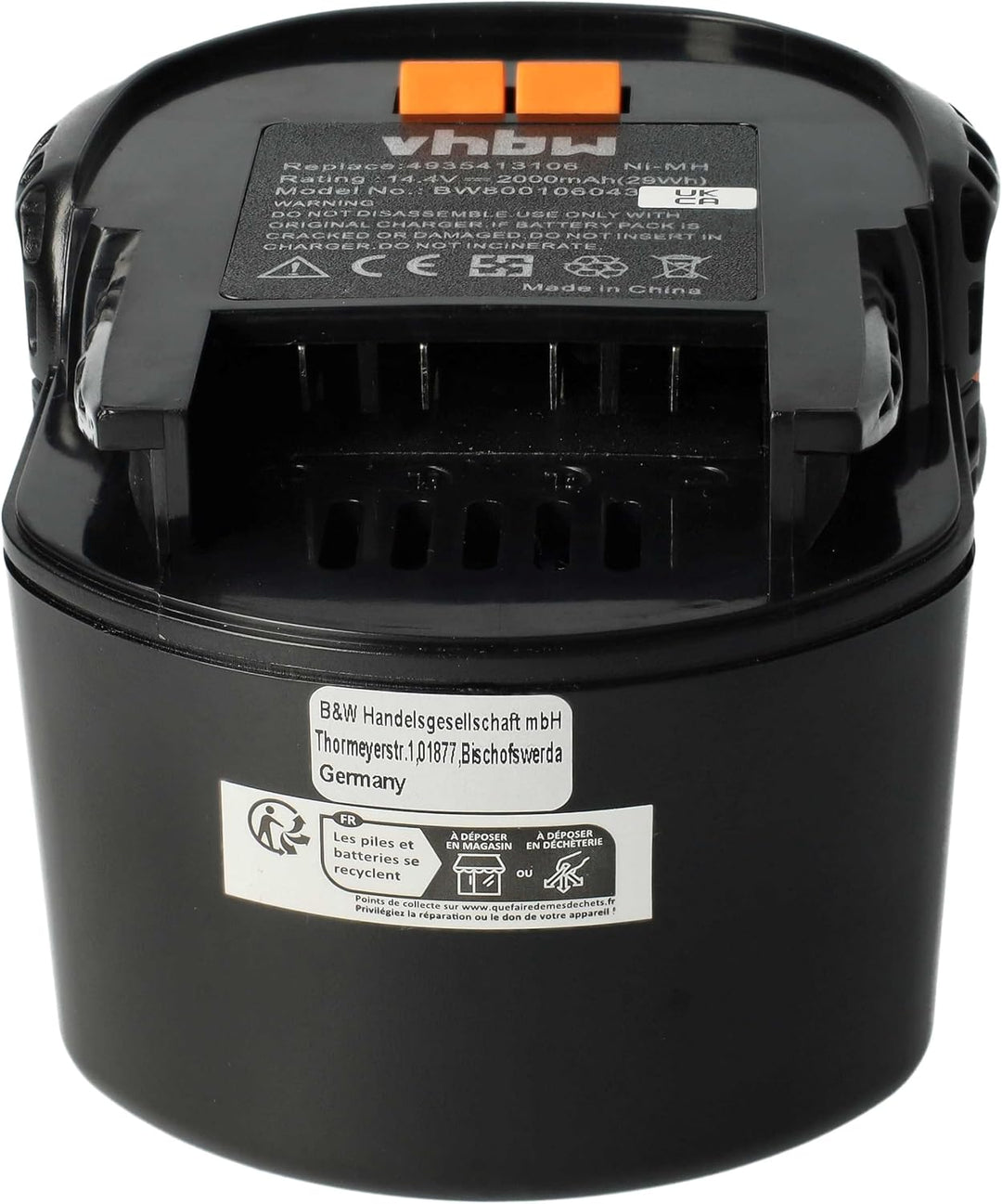 vhbw 2X Akku kompatibel mit AEG FL 14 Werkzeug (2000 mAh, NiMH, 14,4 V)
