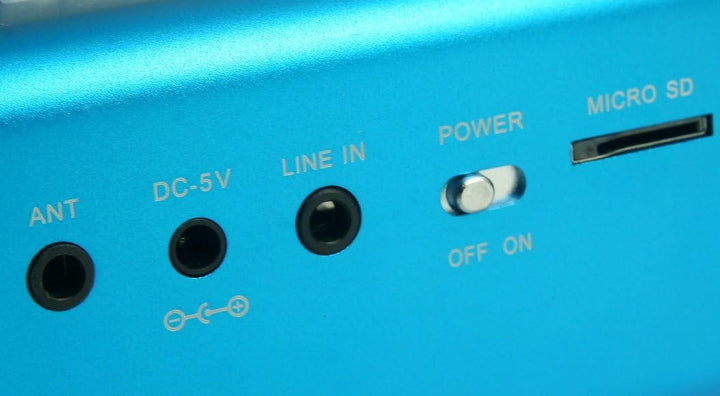 MusicMan MA Lautsprecher (MP3-Player, Soundstation & Radio, USB, Line-In) blau Blau ohne Display Sin