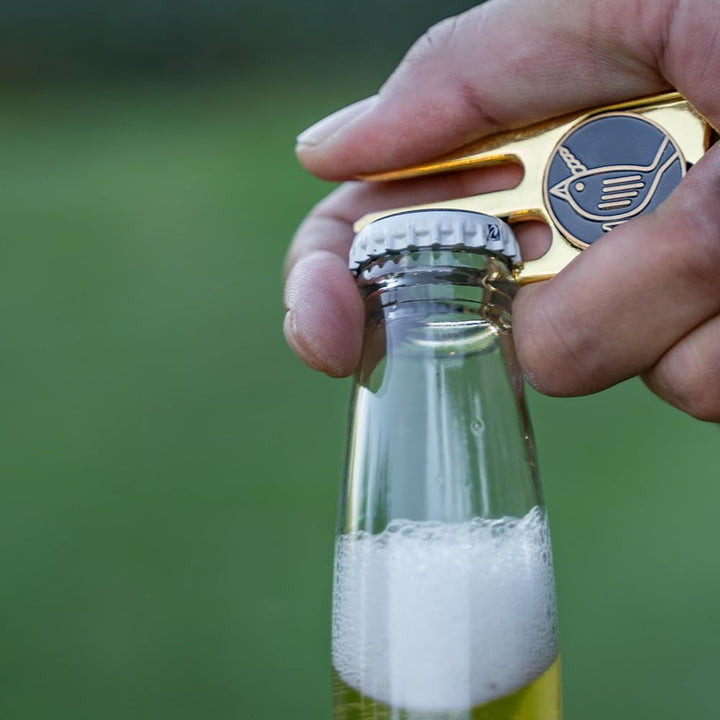 Birdicorn Golf Divot Repair Tool &amp; Golf Ball Marker 6-in-1 Golf Divot Tool Gold, Gold