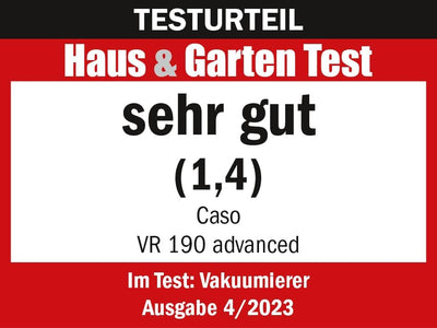 CASO 1520 VR 190 advanced Vakuumierer - Folienschweissgerät mit 2,5 mm starker Schweissnaht, bis zu