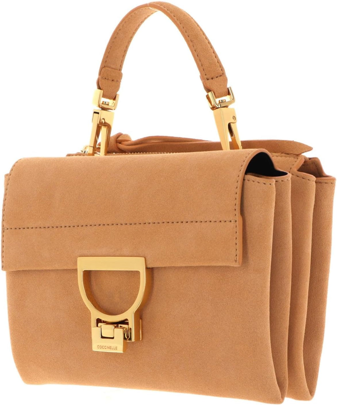 Coccinelle Arlettis Suede Handbag Apricot
