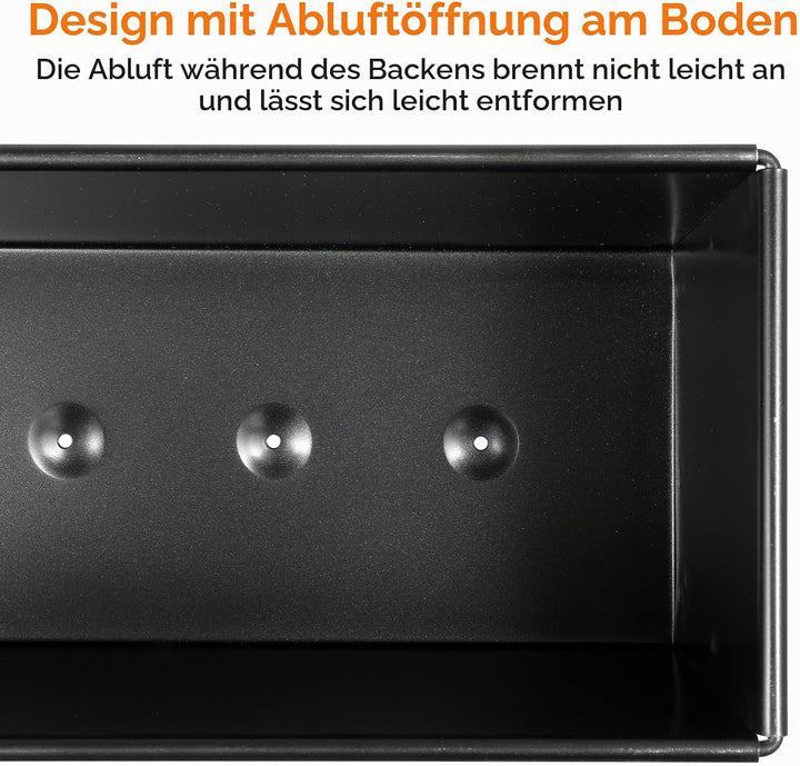 Healeved Pullman Kastenform mit Deckel Toastbackform Antihaft-Brotbackformen Toastbox Frühstücksback