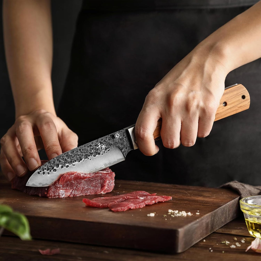 SENBON 440 Geschmiedeter Edelstahl Camping Chef Klinge Scharfe japanisches stil Faltende Tragbare Re