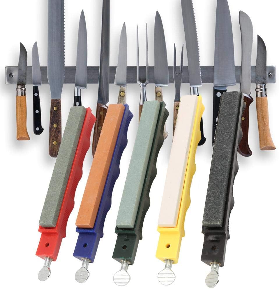 Messerschärfer, Schleifer Schärfstein Set Professionelle Küche Fix-Angle Messerschärfer System Kit f