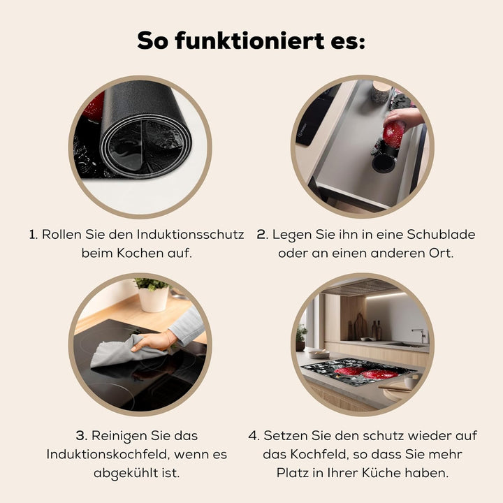 Herdabdeckplatte 81.2x52 cm Einteilig Herdabdeckung Abdeckplatte für Ceranfeld Abdeckung Induktionsk