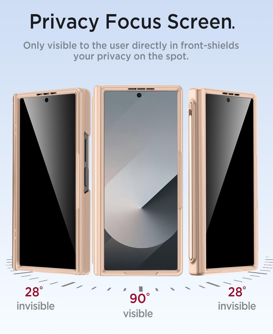 Miimall Magnetisch Hülle Kompatibel mit Samsung Galaxy Z Fold 6 Hülle mit S-Pen & Stifthalter, [Anti