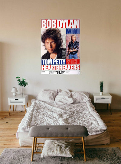 Bob Dylan & Tom Petty - Alone & Together, Mannheim 1987 » Konzertplakat/Premium Poster | Live Konzer